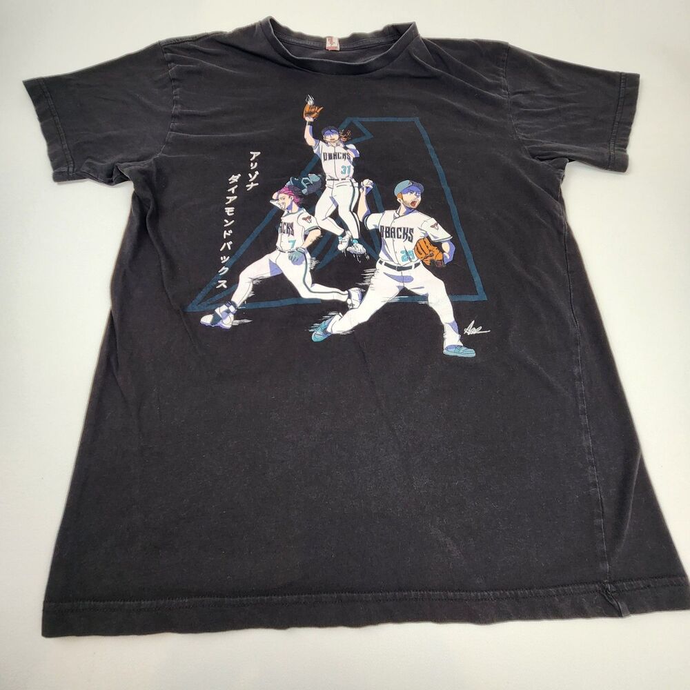 Arizona Diamondbacks Asian Heritage Night T-Shirt Large Anime Dbacks MLB